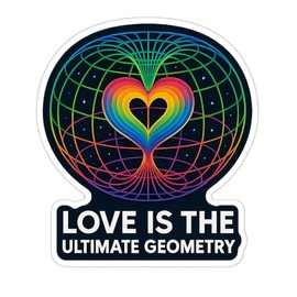 Toroidal Heart Field Rainbow Energy Body Illustration Sticker (2.5" x 3")