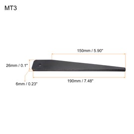 sourcing map 2PCS Morse Taper Drift Key 190mm Carbon Steel Drill Chuck Sleeve for MT3 Removes Morse Taper Adapter