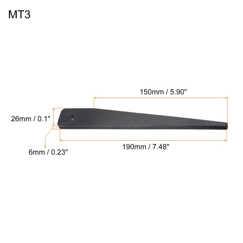 sourcing map 2PCS Morse Taper Drift Key 190mm Carbon Steel