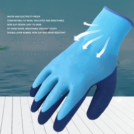 SENECESLI Electric Insulated Gloves, 400 V High Voltage Resistance, Insulating Electrician Gloves, High Voltage Gloves, Flame Retardant Insulation Work Gloves, Nylon and