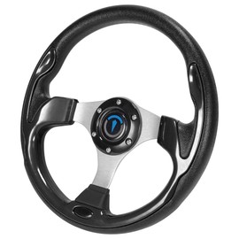 Jaxpare Universal Golf Cart Steering Wheel For Club Car,EZGO,Yamaha,Star Car and Other Brands Golf Carts and Boats as well.Adapter Sold Seperately. (Steering Wheel - ClassicBlack)