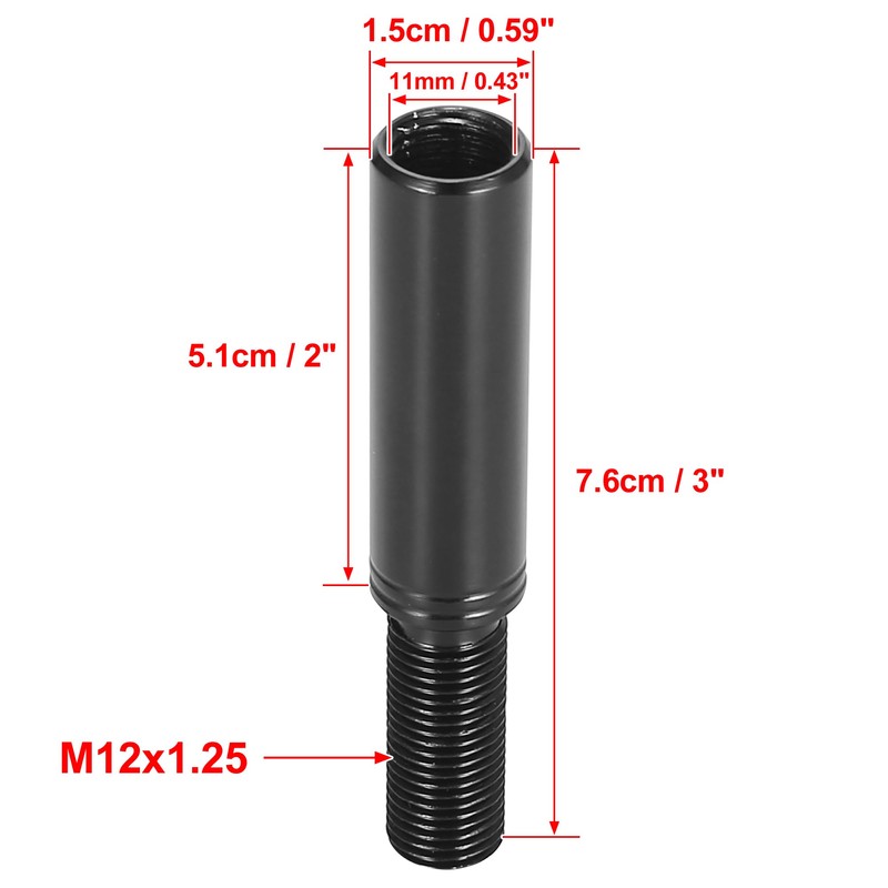 X AUTOHAUX Car Gear Shift Knob Extender Extension Lever 50mm