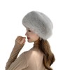Eforcase Womens Winter Faux Fur Hats, Fluffy Beanie Russian Style