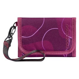 coocazoo Wallet with Window Inside & Outside, Coin Pocket & Card Slots, Velcro Fastening, Polyester, 3rd Grade, Berry Bubbles - Pink - Pink, Casual