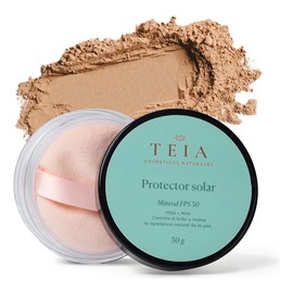 Protector Solar En Polvo Fps 30 100 Mineral Teia Cosméticos