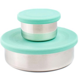 EcoCocoon Stainless Steel Leak-Proof Snack Pots - Set of 2, Mint