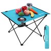 VILLEY Folding Camping Table, Portable Camping Table with 2 Cup