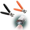 Pack of 2 Oblique Nail Clippers with Collection Container, Ergonomic