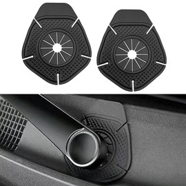 2PCS Car Wiper Hole Protective Cover, Silicone Wiper Arm Bottom Protection Pads, Wiper Dust Jacket Anti-Leaf Universal for Most Vehicles - Black