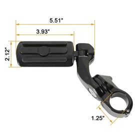 TCT-MOTORPARTS 1-1/4" 1.25" Motorcycle Highway Crash Bar Foot Pegs Fit For Harley Touring Road King Street Glide Electra Glide Sporster Dyna