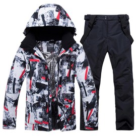 Men's Ski Suit Waterproof Snow Suits Two Piece Snowboard Jacket and Pants Set Outdoor Windproof Winter Warm Snowsuits