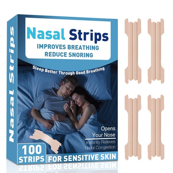 100 x Extra Strong Anti-Snoring Nasal Plasters for Men and Women, Relieve Nasal Congestion
