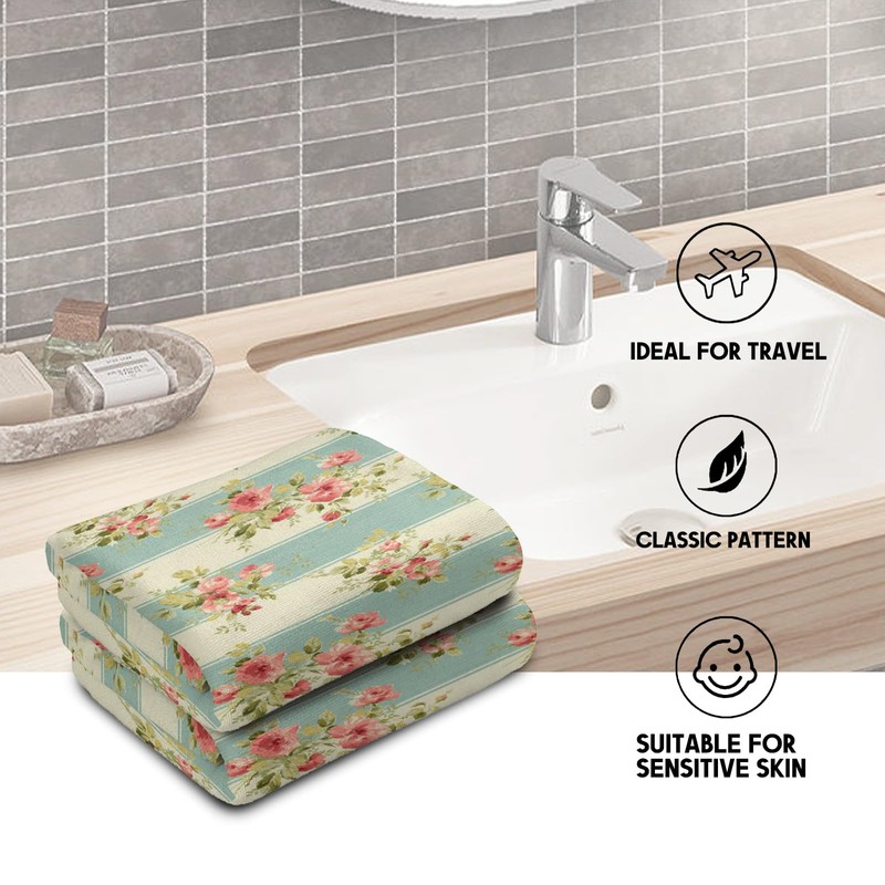 ainori Cute Mouse 2 Pack Hand Towels, 14.5x28 Inch Towel