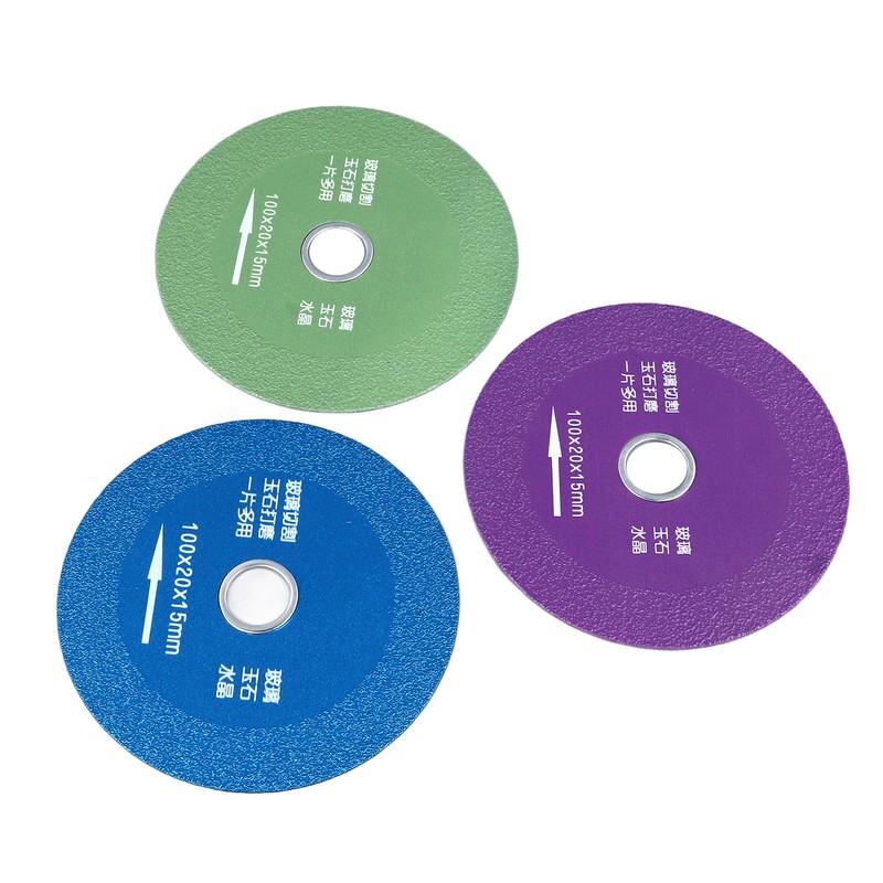 3PCS Set Glass Cutting Disc Green Blue Purple Super Slim