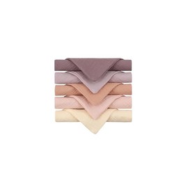 Muslin Baby Cloths, Soft Cotton Burp Cloths (Small) 5Pack 23cm x 23cm (Mauve)