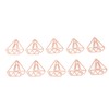 100pcs Rose Gold Paper Clips Cute Diamond Shaped Multifunctional Metal