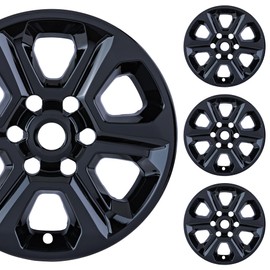 PACRIM 17" Gloss Black Wheel Skin Set Made for Toyota 4RUNNER SR5 (2014-2024) | Durable ABS Plastic Cover Hubcap | Fits Directly Over OEM Wheel