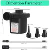 Electric Pump for Inflatables with 3 Nozzles, AC 110-240V/DC 12V