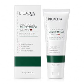 BIOAQUA Limpiador Facial con Ácido Salicílico, 100 g, para Acné y Poros, Piel Grasa y Mixta