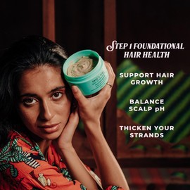 SHAZ & KIKS Essential Prewash Mask for Fine, Thin to Medium Hair | Scalp & Hair Mask Delivering 35+ Essential Nutrients to Build Long-term Health | Stimulate Growth & Thicken Fine Strands, 3.04 oz