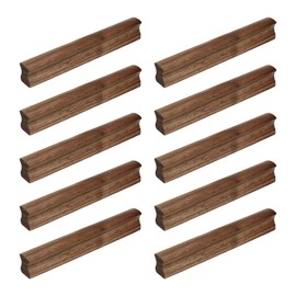 Savagrow 10pcs Walnut Wood Cabinet Solid Pulls 5" Hole Center Strip-Type Pulls
