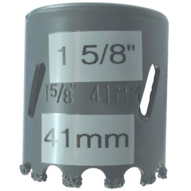 41mm Carbide Hole Saw Bit 1 5/8 in Brick Hole Saw 41mm Hole Saw for Concrete Plaster and Plasterboard Gyproc Fiberglass Concrete Block Ceramic Wall Tile And Holes for Pipes in Cement Backer Board