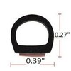 D-Shape Weather Stripping Door Seal Hollow Black (30 Feet)