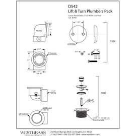 Westbrass Twist & Close Sch. 40 PVC Plumber's Pack with Two-Hole Elbow, Matte Black, D542-62
