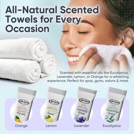 Spa Luxe Oshibori Disposable Pre-Moistened Microwavable Cotton Spa Towels (500 count 8 x 8 inch)