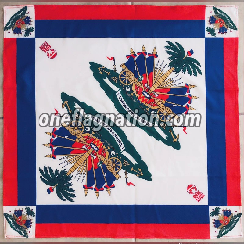 DGC Haiti Haitian Flag Bandana Unisex Size 22x22 Inches