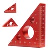 Aluminium Alloy 45/90 Degree Right Triangle Ruler,Square Measuring Tool,Multi Angle