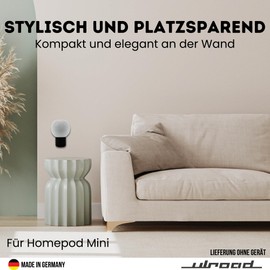 ULROAD Socket Holder Compatible with Apple Homepod Mini Speaker Wall Mount Smart Speaker Wall Mount Wall Mount No Drilling Screws