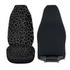 Talayituse Black Leopard Print Car Seat Covers 2pcs/Set High Back
