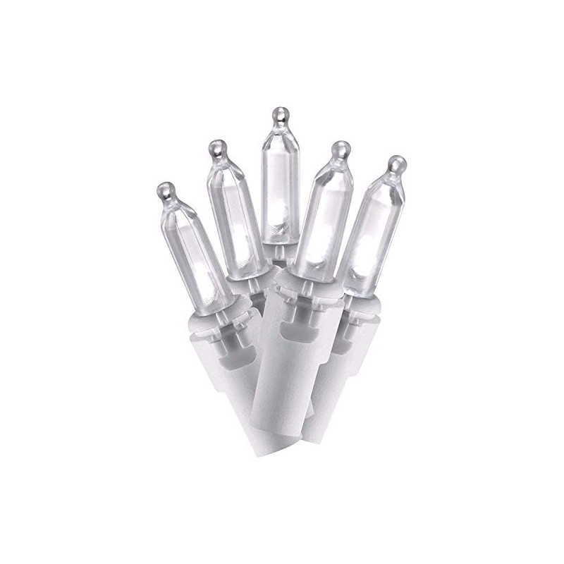 Holiday Time LED Cool White Mini Lights with White Wire