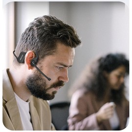 Open Ear Headphones with Microphone, Bluetooth 5.2 Waterproof Sweatproof Wireless Headset with Noise Cancelling Mic, Open Ear Duet for Meeting Sport Jogging Running Driving Cycling Hiking