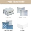 Stratford Park Azure Comforter Set Queen Size, 7 Piece Clip