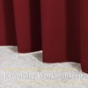 NICETOWN Burgundy Red Blackout Curtains Grommet - Thermal Insulated Solid