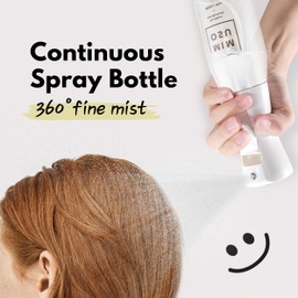 mimosu Continuous Spray Bottle for Hair Growth - Fine Mist Empty Sprayer (10oz/300ml) for Hair Styling, Salons, Cleansing, Ideal diy rice water kit, Curly Hair Products