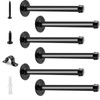 6 Pack Pipe Shelf Brackets 12 Inch, Industrial Iron Pipe