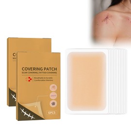 Pack of 2 Tattoo Cover Up Stickers, Tattoo Concealing Tape, Scar, Covering Tape, Skin Tone Concealer Stickers, Breathable and Waterproof Skin Concealing Tape for Covering Tattoos