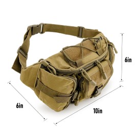 Gespann Tactical Waist Pack Fanny Pack Military Waist Bag Versatile EDC Hip Pack for Outdoor Sports and Everyday Carry, Sand