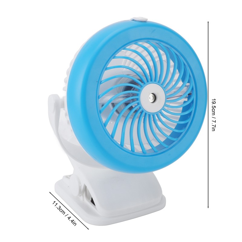 Clip On Desk Fan 360 Degree Rotation Battery Operated USB