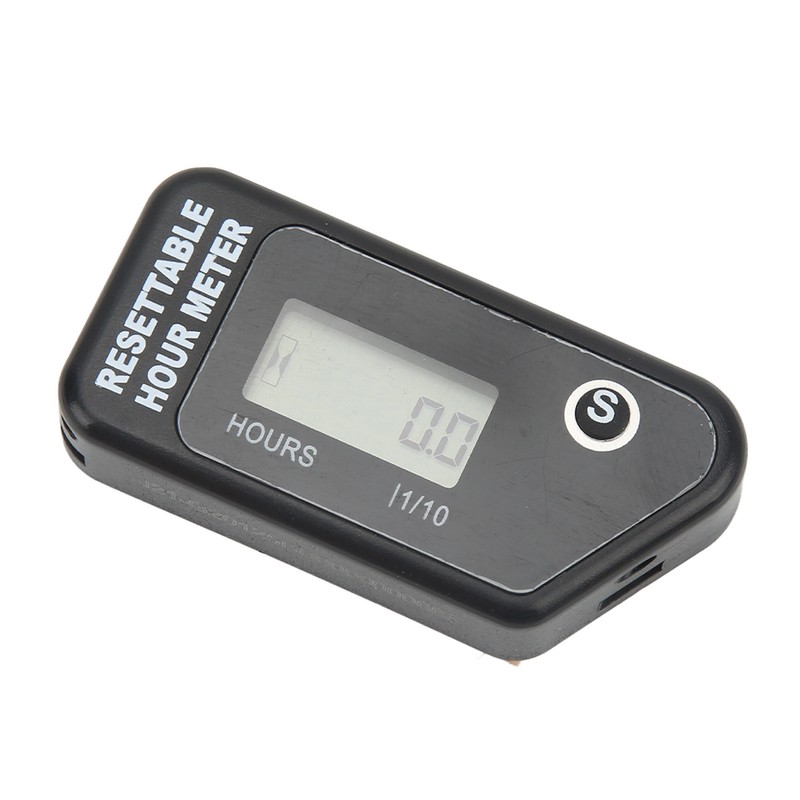 Motorcycle Digital Tach Hour Meter LCD Display Timer IP68 Waterproof
