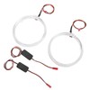 Car LED Angel Eyes Light Guide 95mm/3.7in Purple Lighting 9‑36V