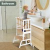 COSYLAND Toddler Standing Tower - Adjustable Height Toddler Kitchen Stool