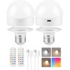 Rechargeable Light Bulbs with Remote Control, Battery Operated Light Bulbs,