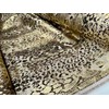Metallic Snake Skin Print Python Leopard Animal Fabric Linen Look