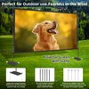 120 inch Outdoor Projector Screen with Stand, Portable Projector Screen