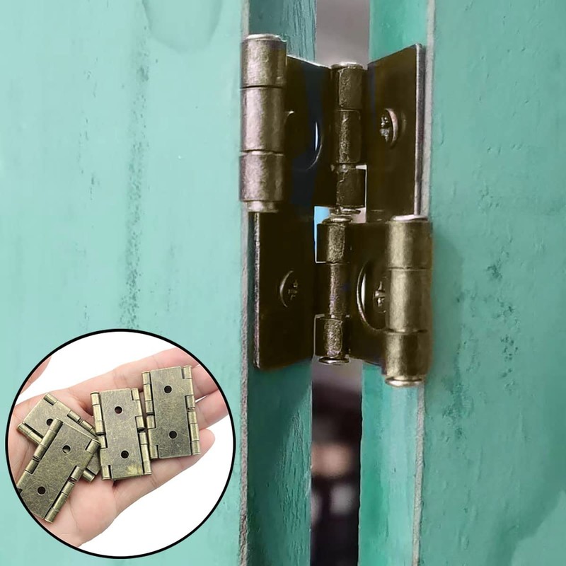 JJHXSM 4pcs Bronze Folding Double Hinges 47x45mm Folding Screen Gate