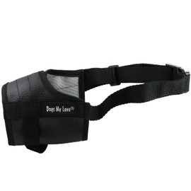 Adjustable Dog Muzzle 6 Sizes Black (XXS: 4.5"-6.5" Snout Circumf.)